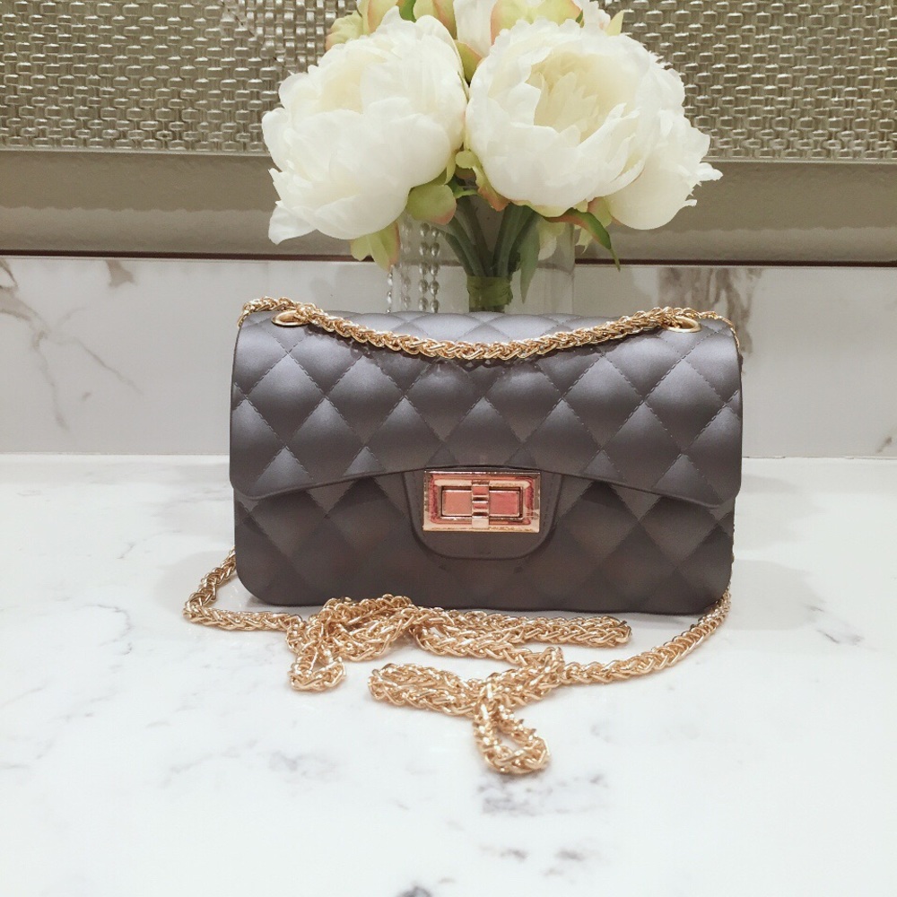 Small - Gray hard silicone Purse